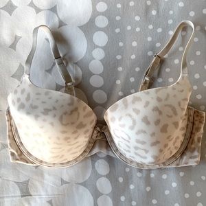 Victoria’s Secret Lined Demi Bra Animal Print 36D